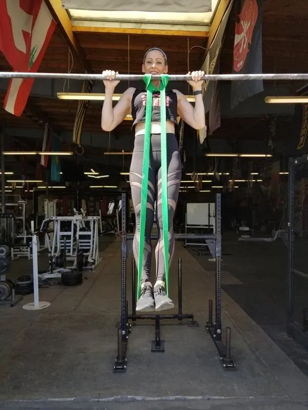 1 3/4" Wide Green 100lb Resistance Loop Workout Band - Perfect for pull ups or hip thrusts