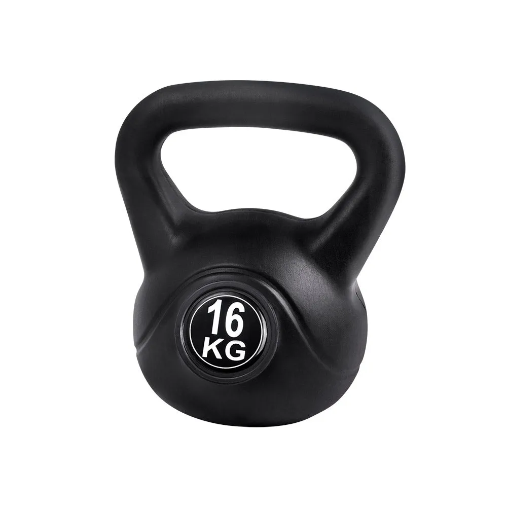 16kg Kettlebell Set Weight Lifting Bench Dumbbells Kettle Bell Gym Home