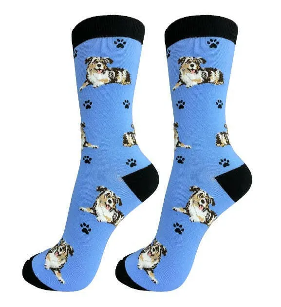 Australian Shepherd Socks-Full Body