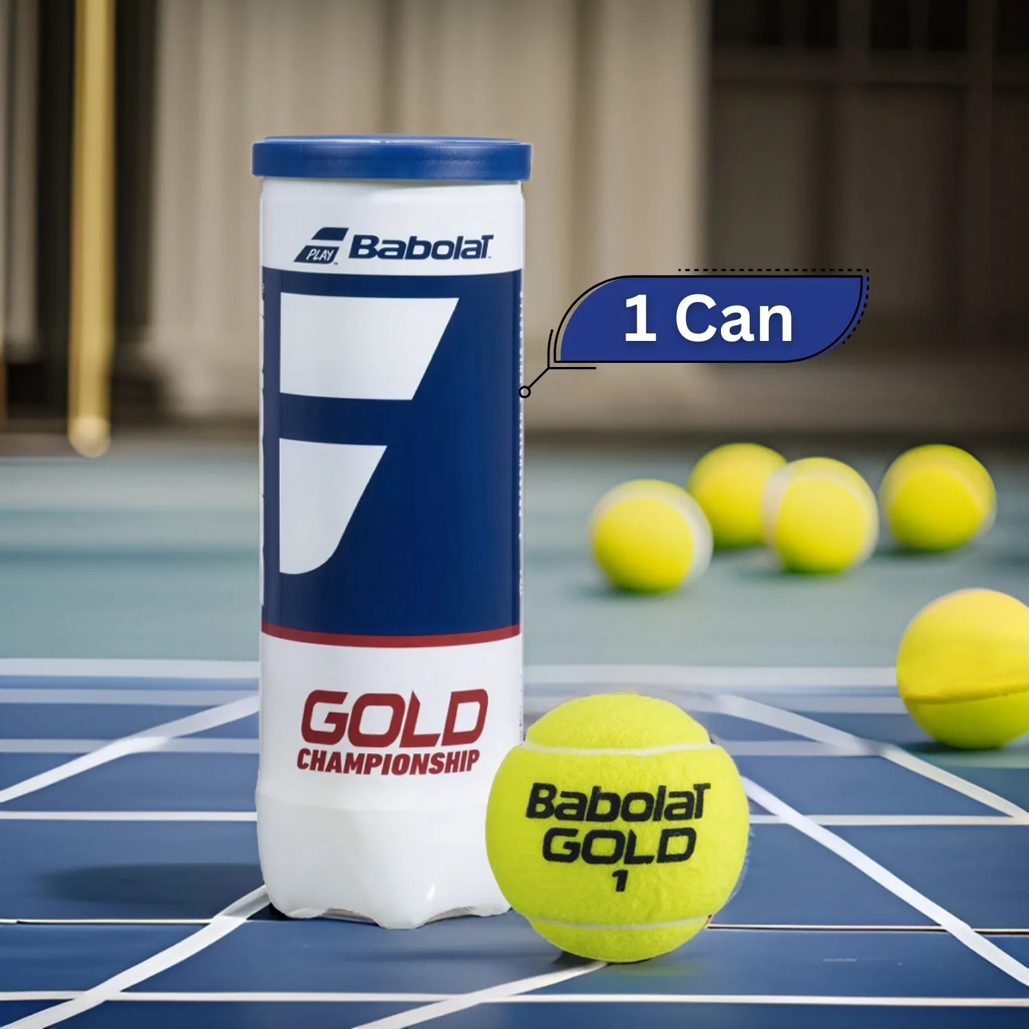 Babolat Gold Championship X3 Tennis Balls Can (1 Can)