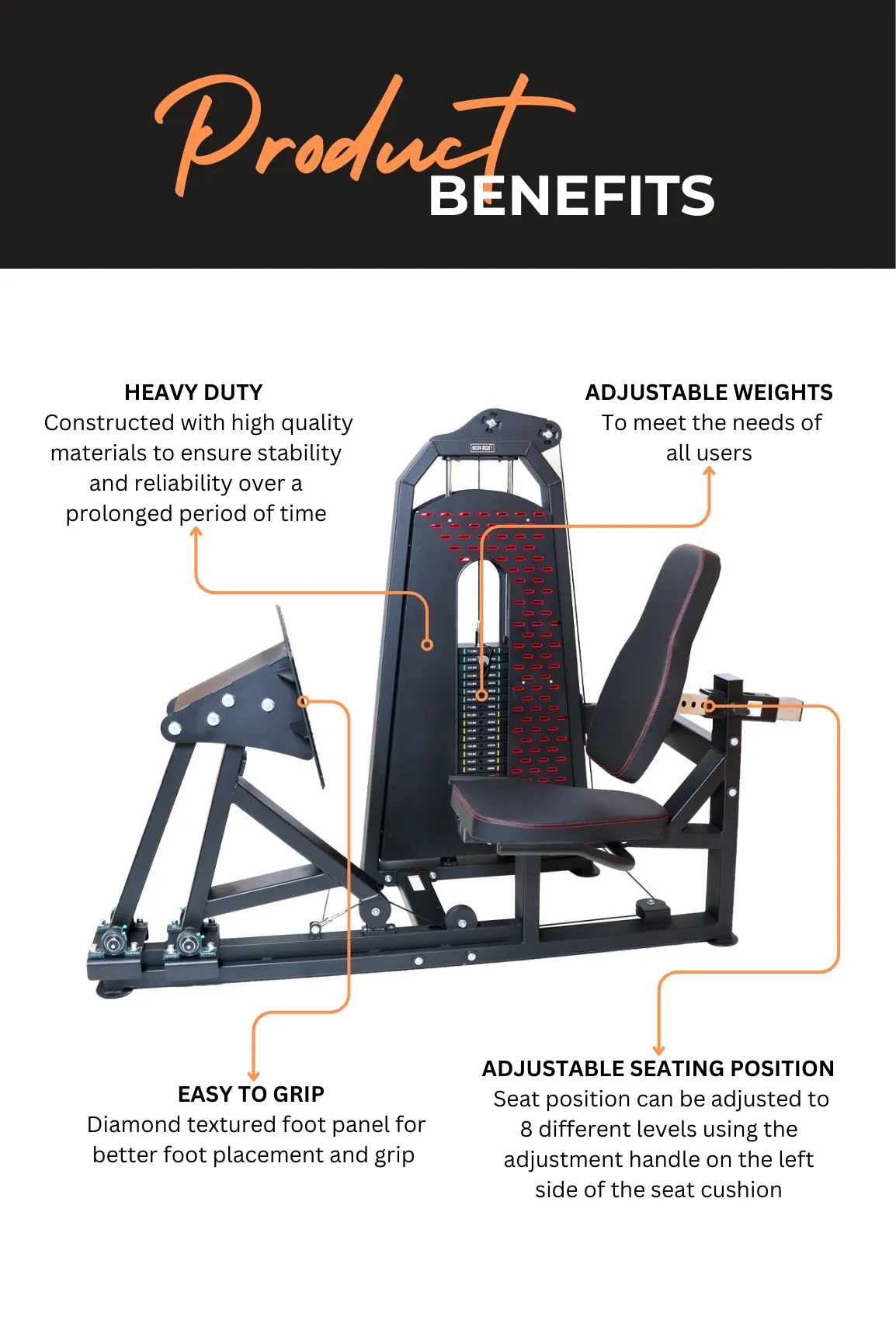 Body Iron Commercial Seated Leg Press