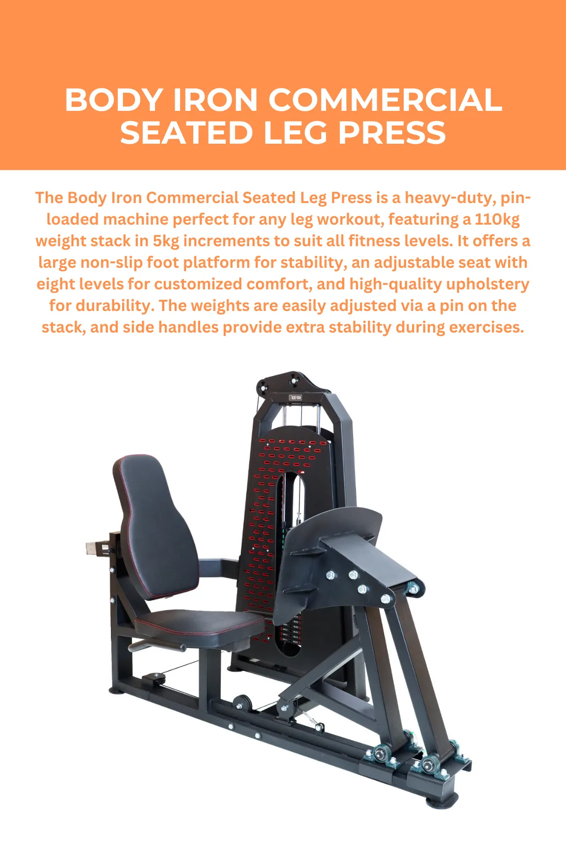 Body Iron Commercial Seated Leg Press