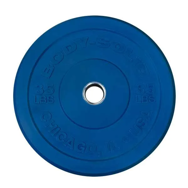 Body Solid 260Lb Chicago Extreme Bumper Plate Set OBPXC260