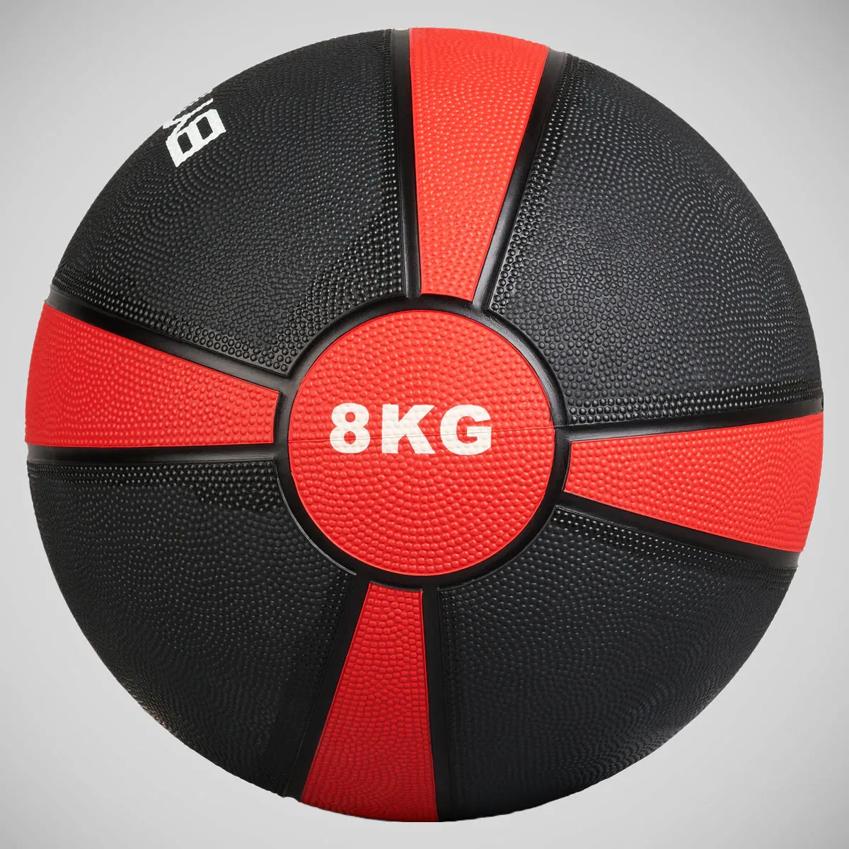 Bytomic 8kg Rubber Medicine Ball Black/Red