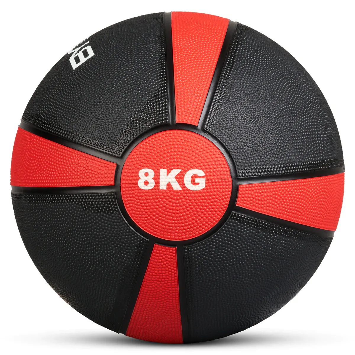 Bytomic 8kg Rubber Medicine Ball Black/Red