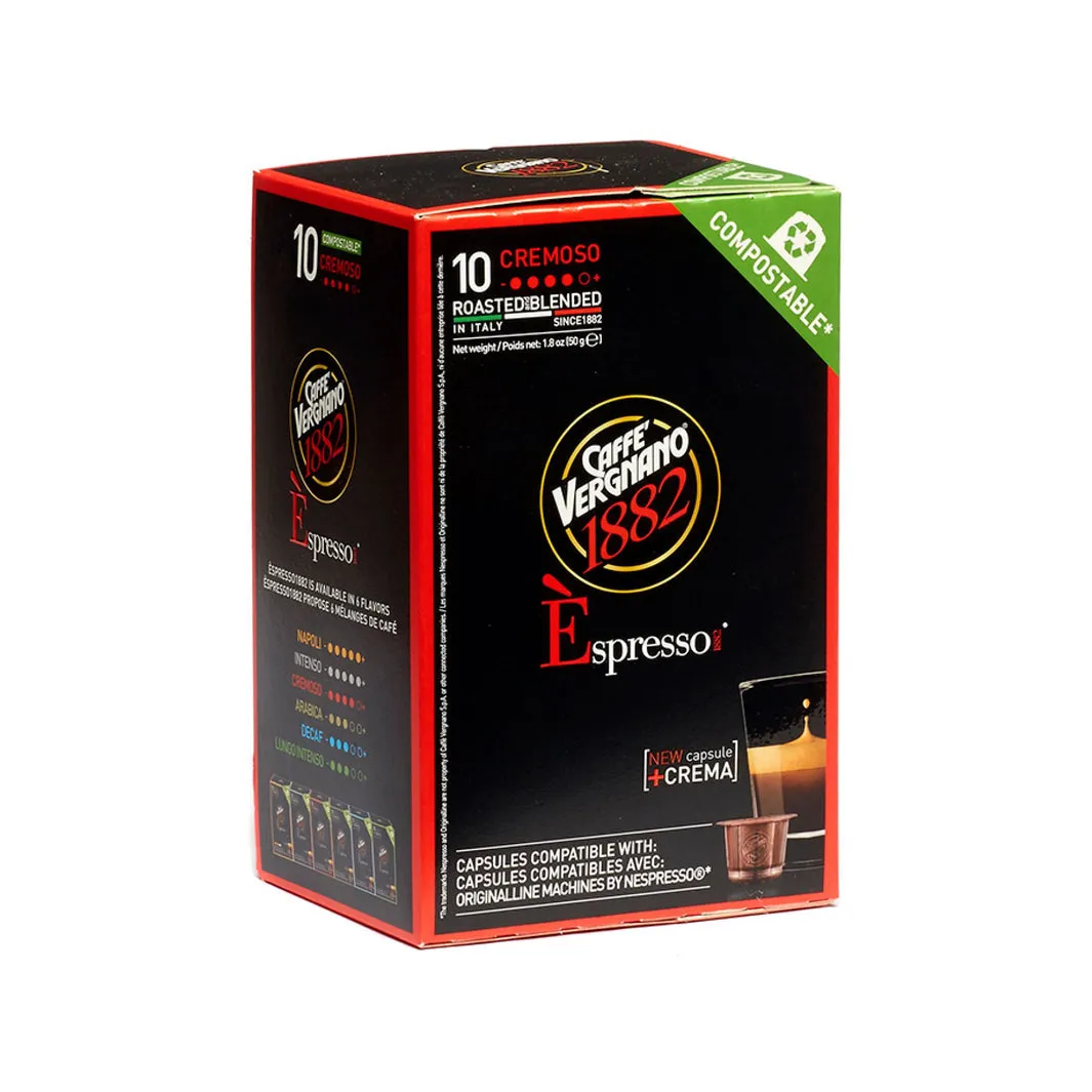 CAFFE VERGNANO CREMOSO ESPRESSO CAPSULE ( 6Packs of 10Caps)