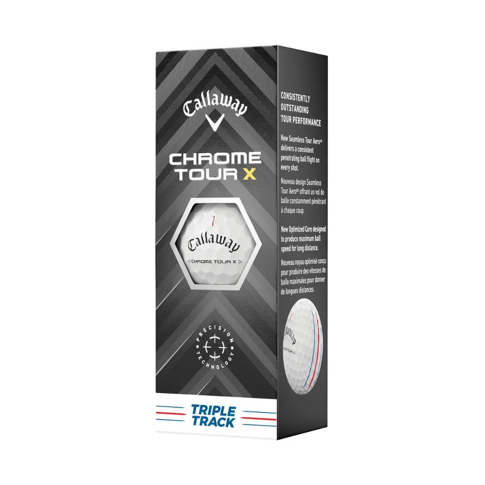 Callaway Chrome Tour X Triple Track 24 White Golf Balls  - 2 Dozen Pack