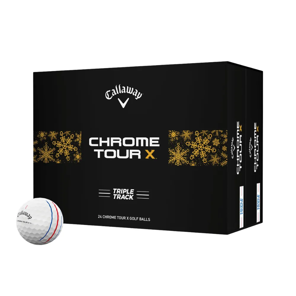 Callaway Chrome Tour X Triple Track 24 White Golf Balls  - 2 Dozen Pack