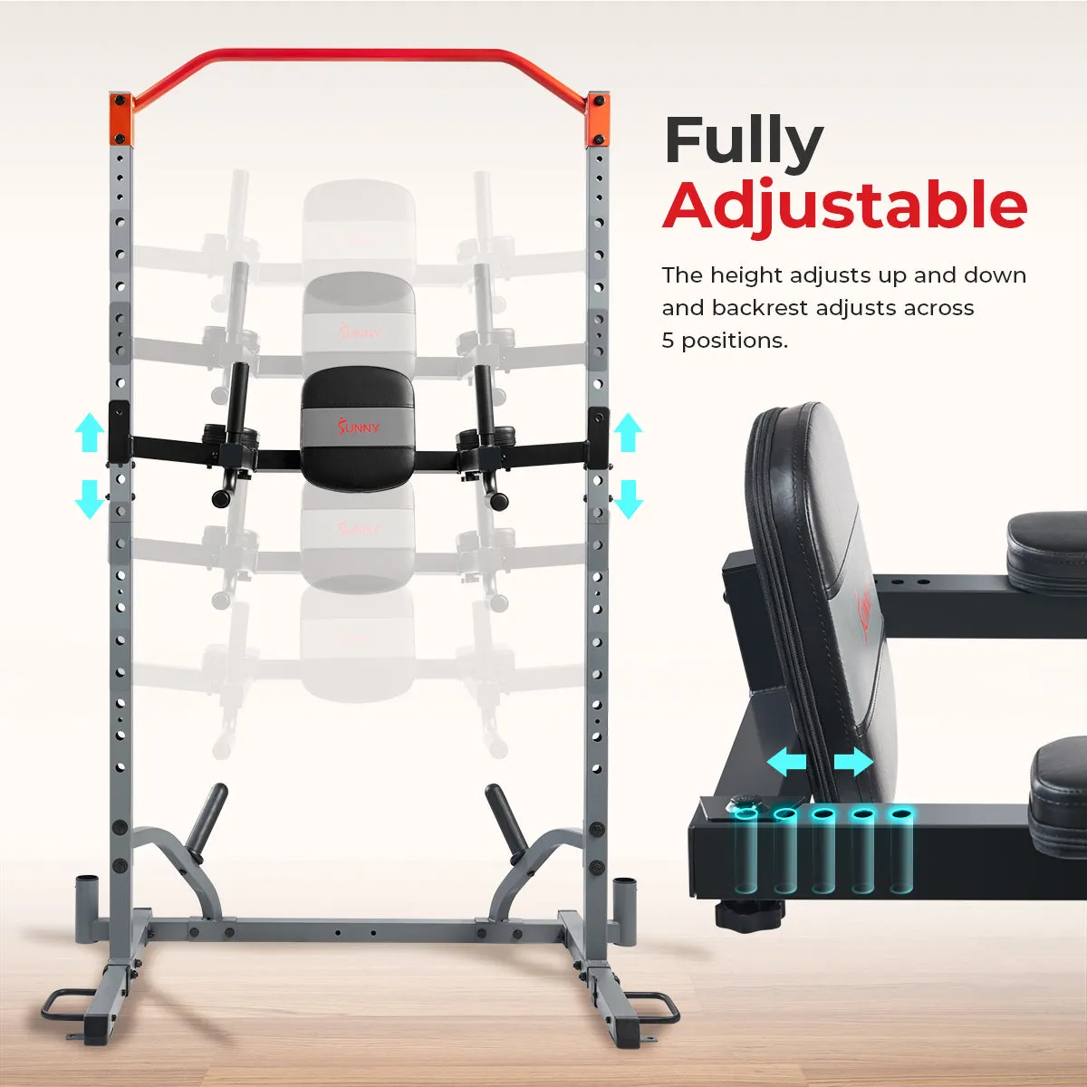 Adjustable Captains Chair Attachment for Power Rack – Versatile Core and Leg Trainer