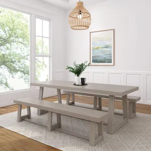 Classic Dining Set with Benches - 94"