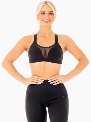 COLLIDE MESH CONTOUR SPORTS BRA - BLACK