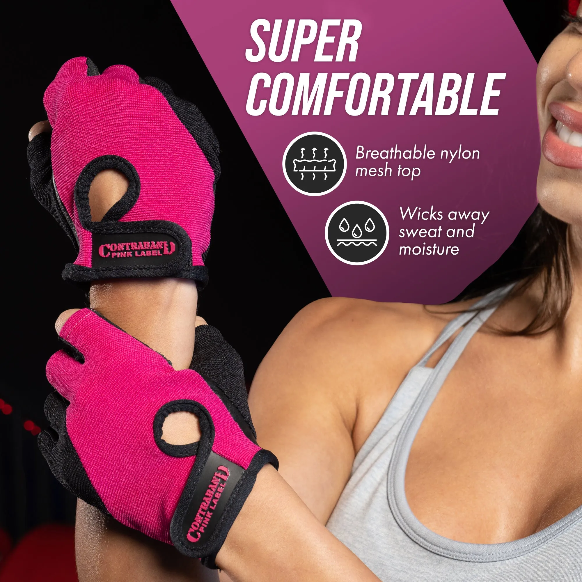 Contraband Pink Label 5057 Womens Basic Lifting Gloves (Pair)