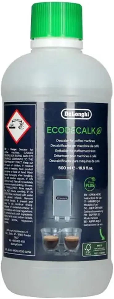 DeLonghi Ecodecalk Descaling Liquid- 500ml- twin pack
