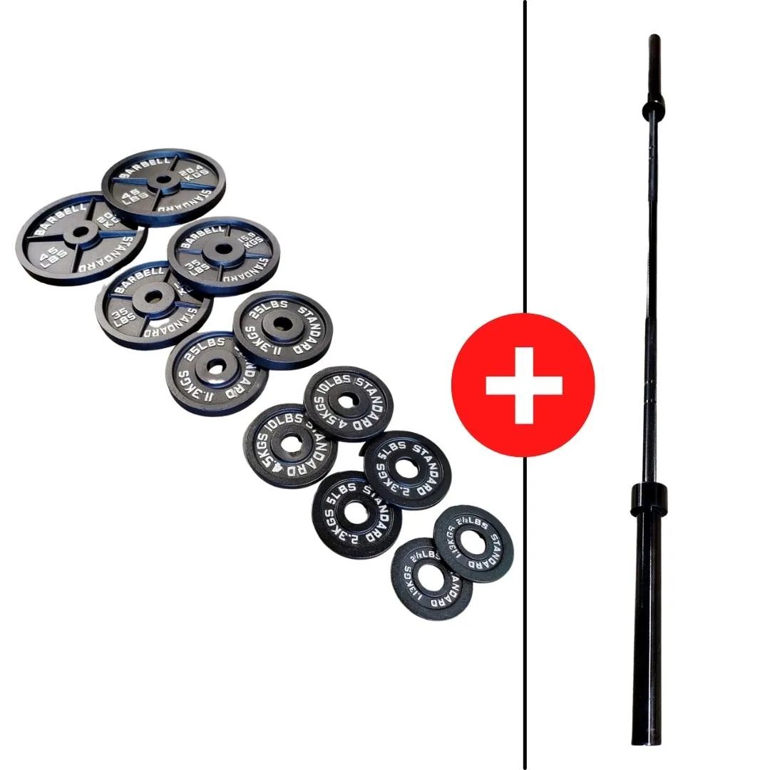 Essentials Olympic Plate Barbell Packages