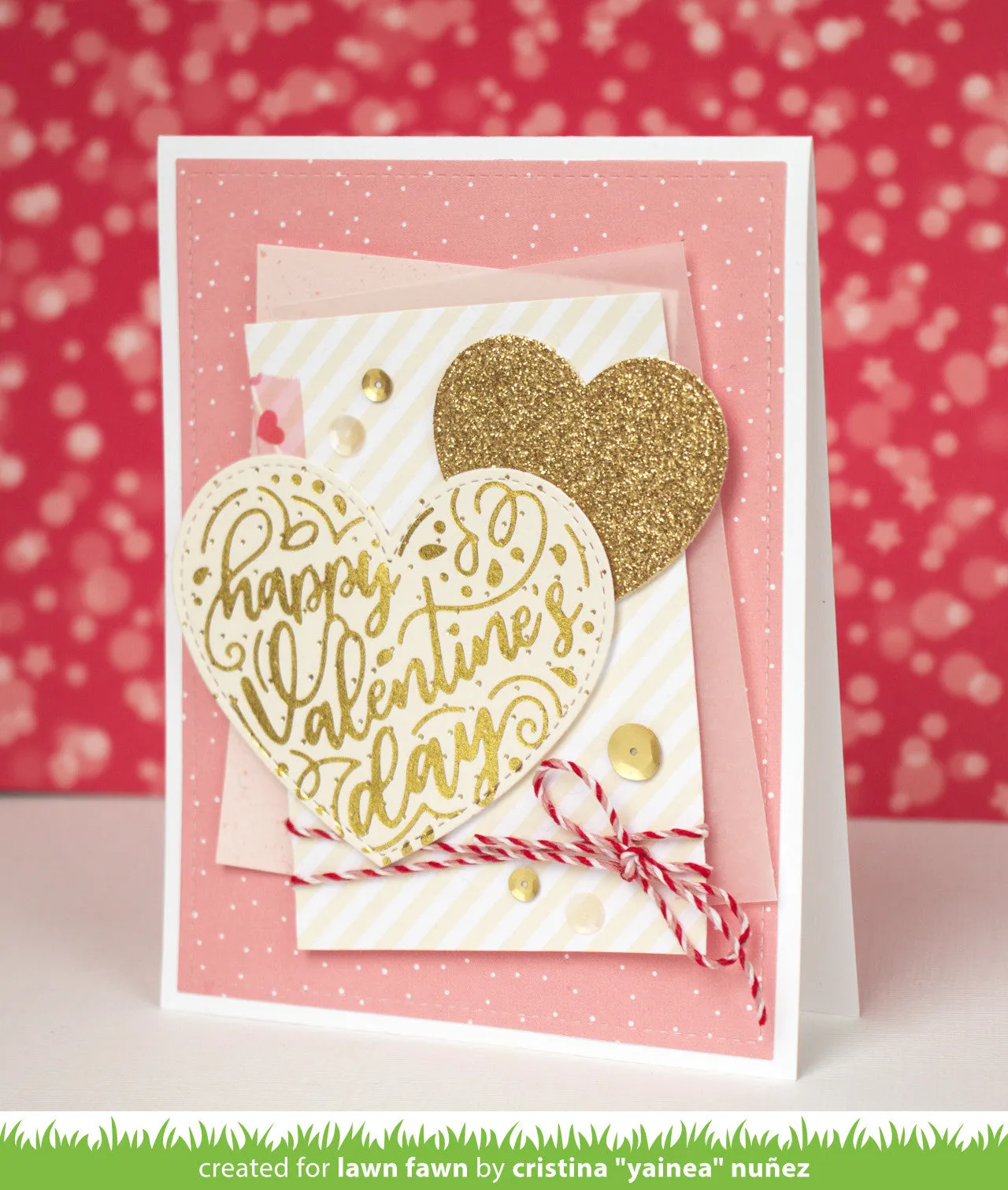 foiled sentiments: happy valentine's day