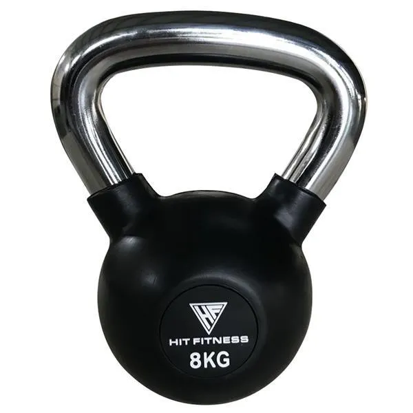 Hit Fitness Chrome Handle Kettlebell Set | 8kg, 10kg and 12kg