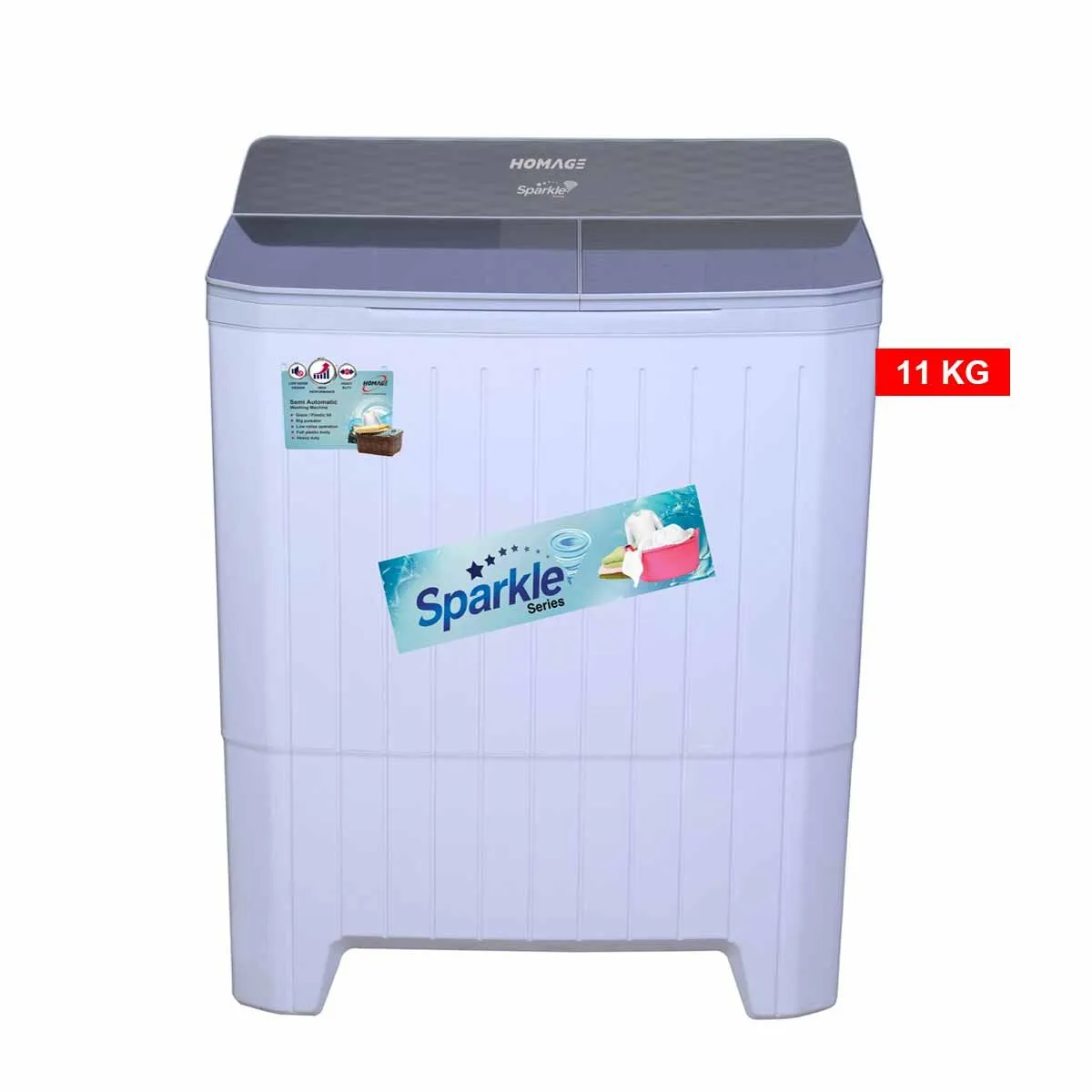 Homage Twin Tub Washing Machine 11KG - HW-49112 Plastic Body