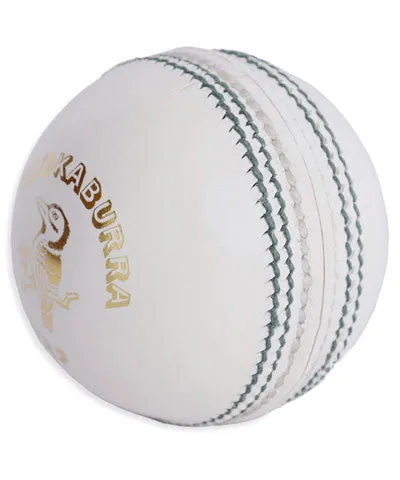 Kookaburra Red King White Cricket Ball (Dozen)