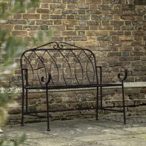 Matera Outdoor Bench - noir