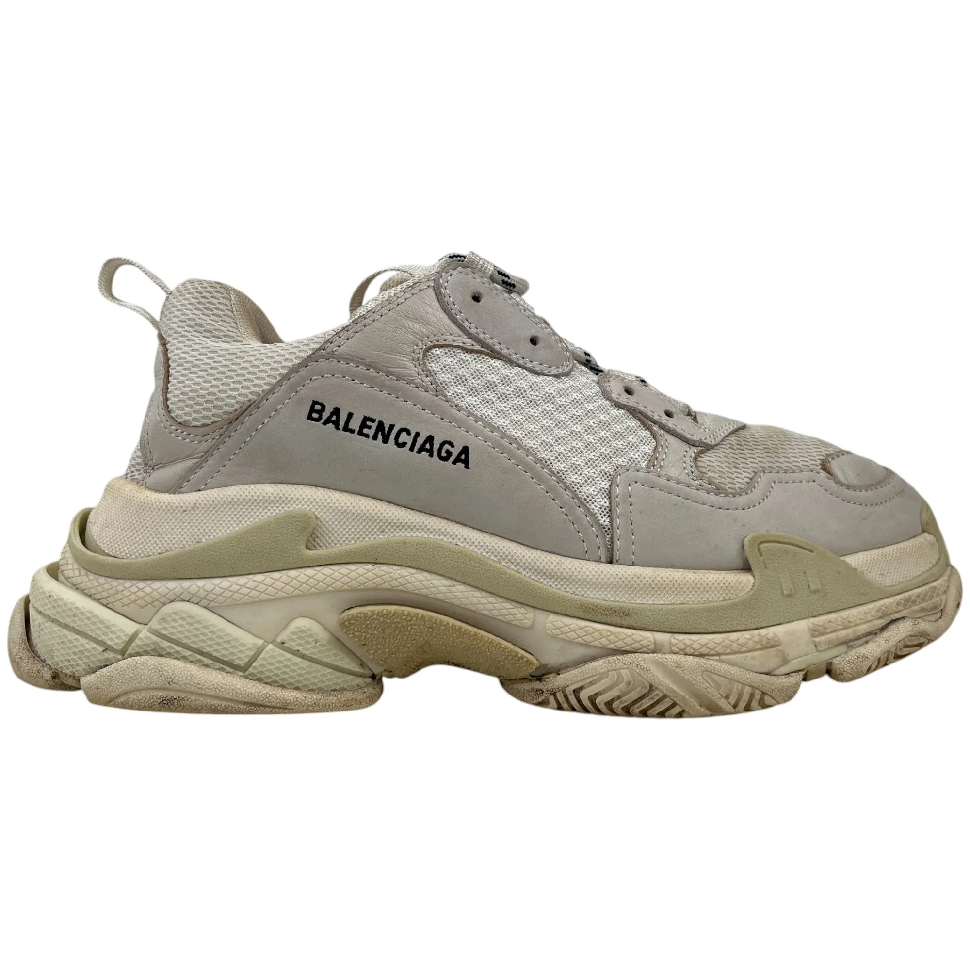 Men's Triple S Low Trainers Cream Size EU 42 / UK 8