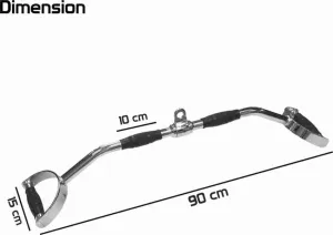 Multi-Grip Pro Lat Pull Back Bar (Cable Extension Attachment)