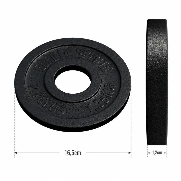 Olympic Cast Iron Weight Plate 50/51 mm - 1.25KG