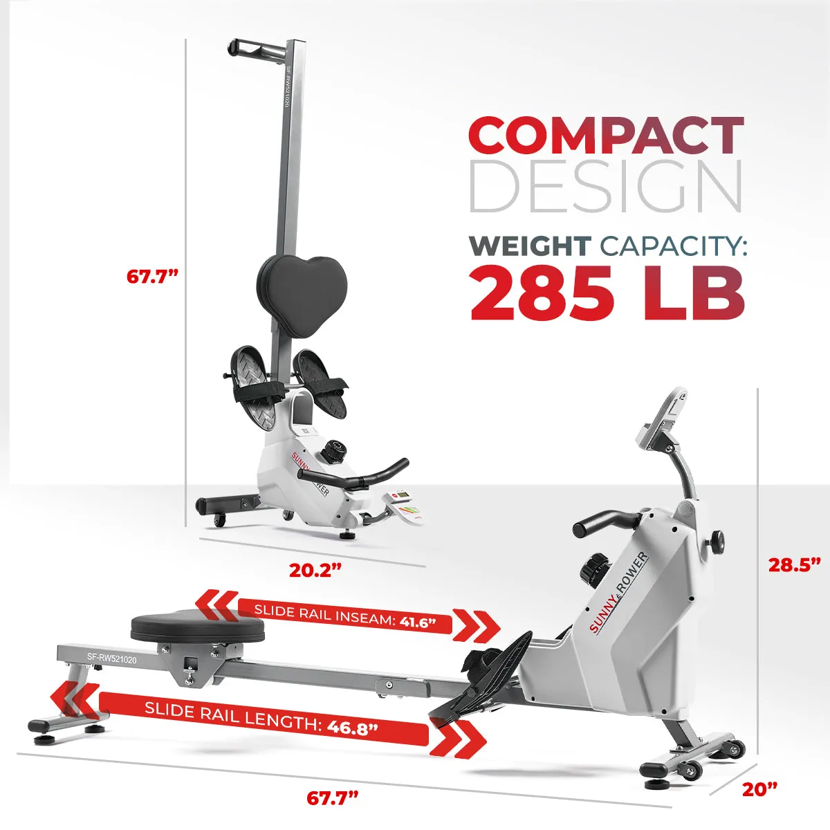 Smart Compact Magnetic Rowing Machine