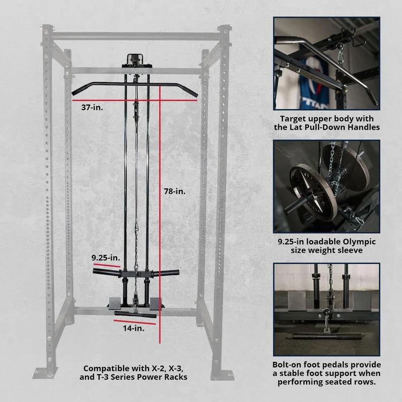 Titan Lat Tower Rack Attachment