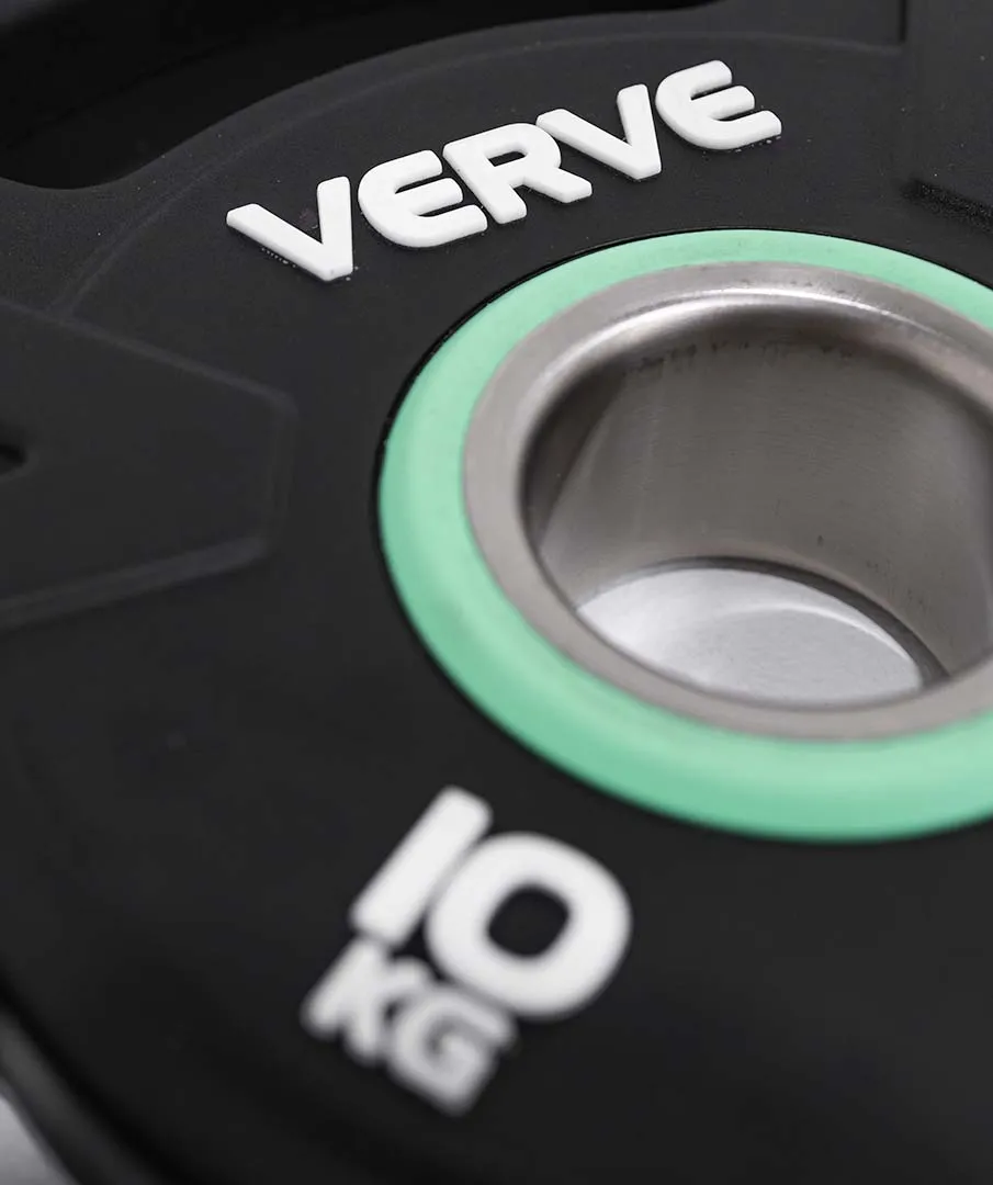 VERVE BE> PU Coated Tri Grip Olympic Plates