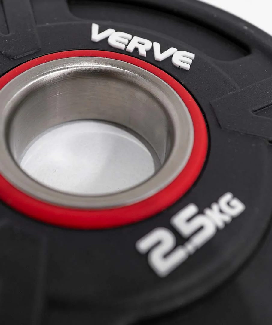 VERVE BE> PU Coated Tri Grip Olympic Plates