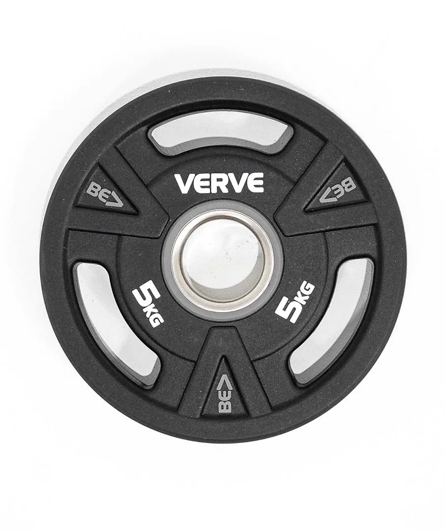 VERVE BE> PU Coated Tri Grip Olympic Plates